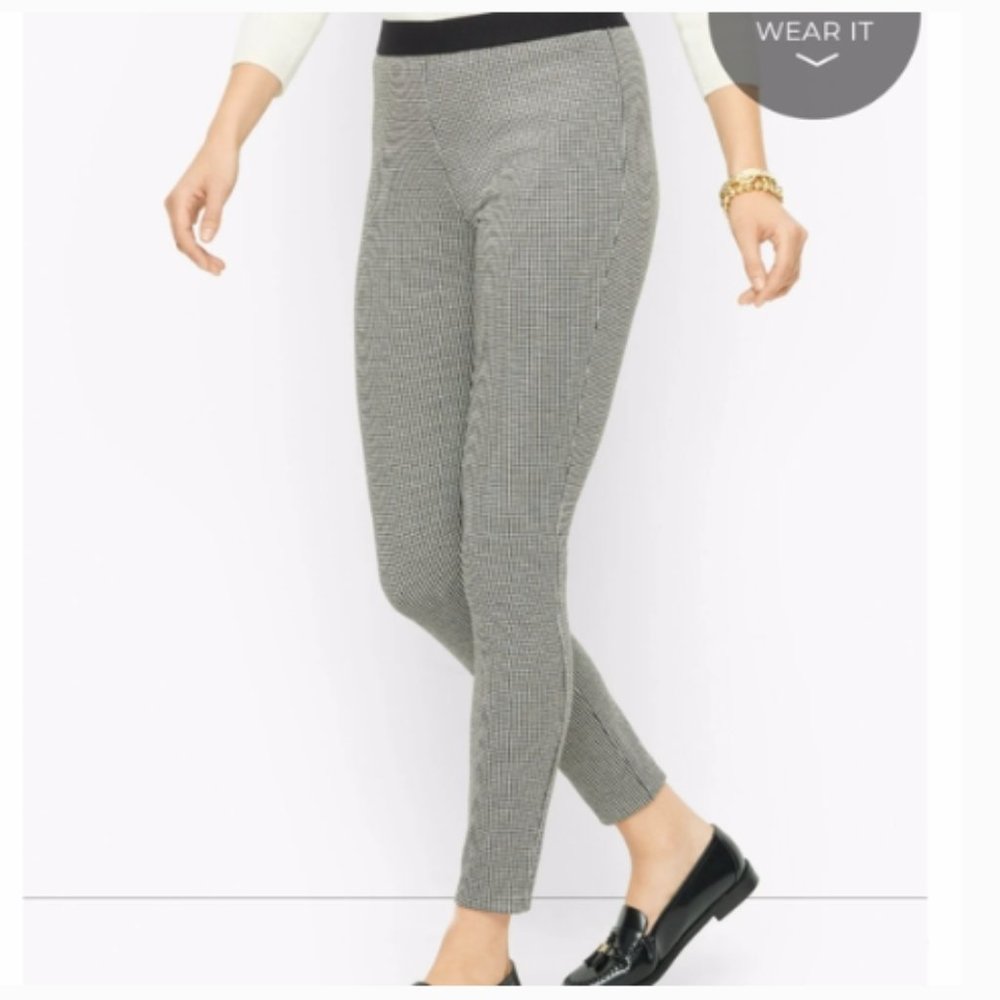Talbot's Houndstooth Leggings Size Medium NWOT
